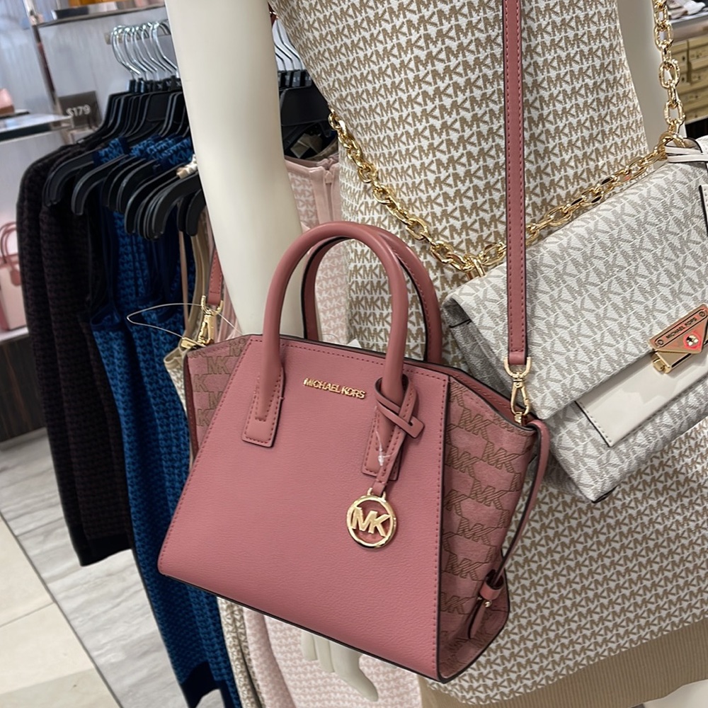 Michael Kors Avril Small Signature PVC Top Zip Satchel Crossbody Bag
Rose - Picture 13 of 16